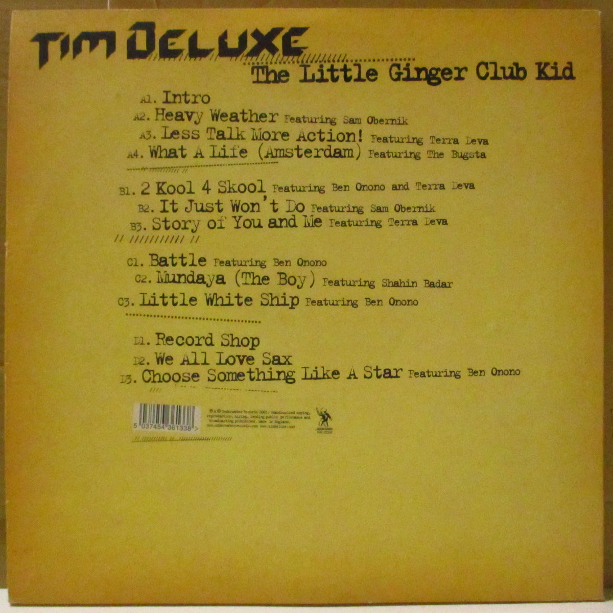 TIM DELUXE (ティム・デラックス) - The Little Ginger Club Kid (UK '03 オリジナル 2xLP+インナー/ざら紙ジャケ) 1stアルバム