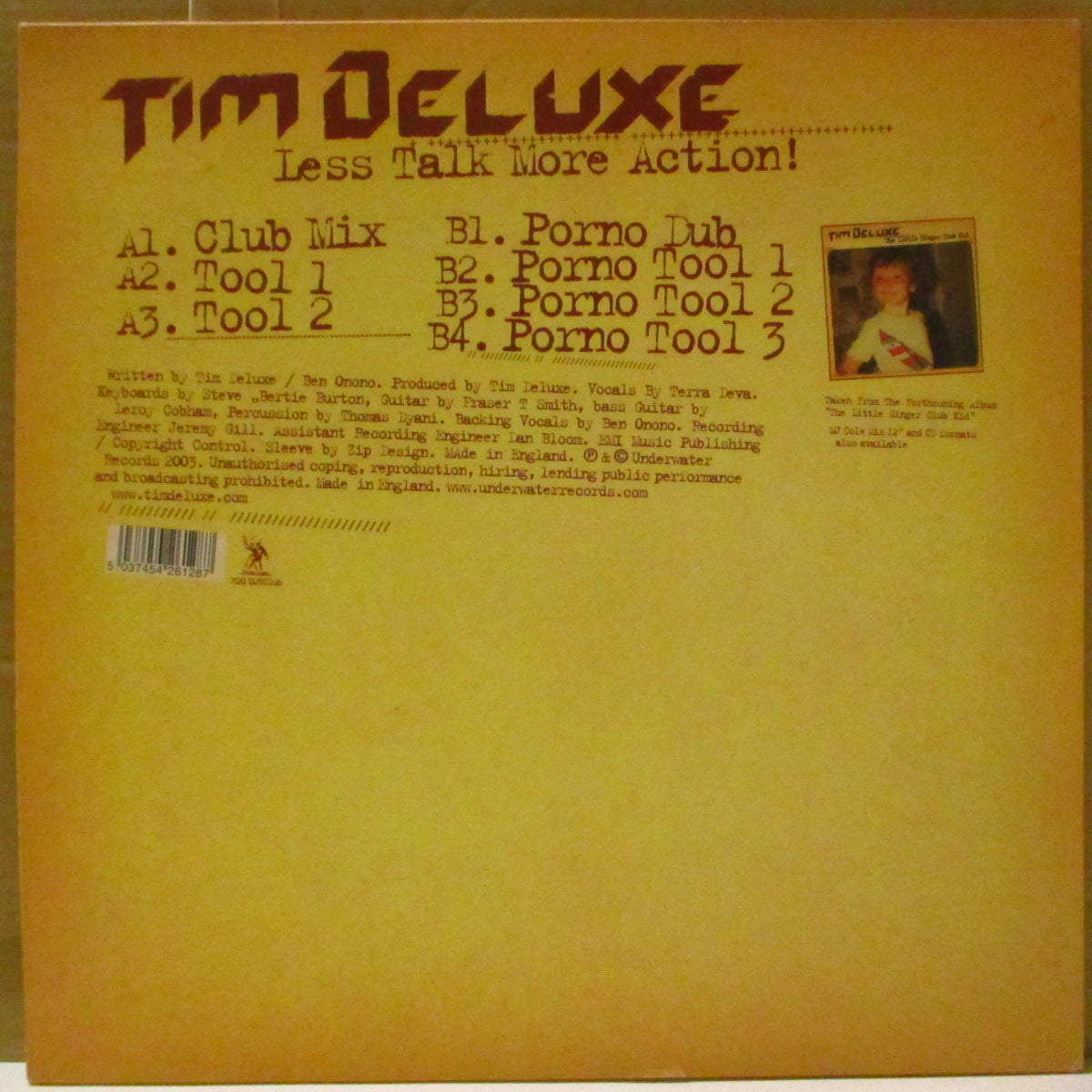 TIM DELUXE (ティム・デラックス) - Less Talk More Action! (UK '03 オリジナル7曲入り 12インチ/ざら紙ジャケ)