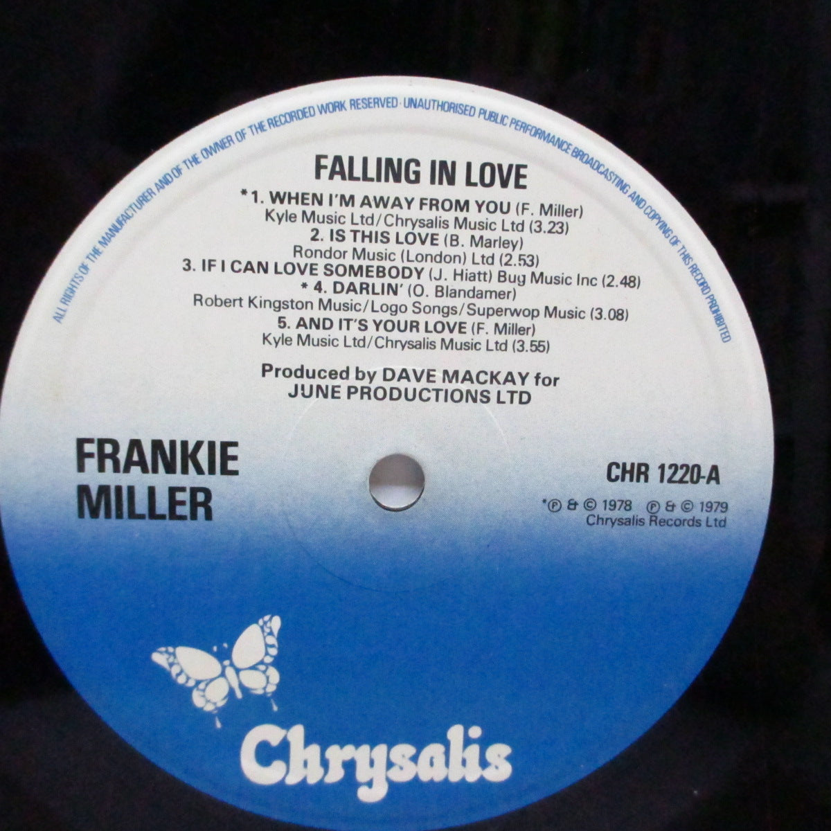 FRANKIE MILLER (フランキー・ミラー) - Falling In Love (UK オリジナル LP)