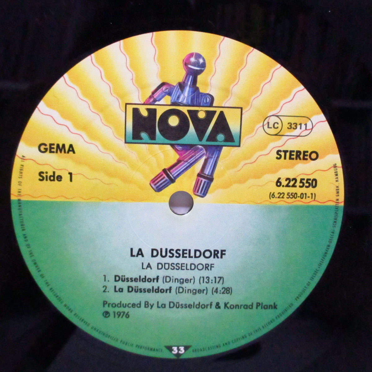 LA DUSSELDORF (ラ・デュッセルドルフ) - La Dusseldorf (1st) (German 70's 再発「LC 3311ラベ」LP+インナー、両面コーティングジャケ/6.22550 AO)