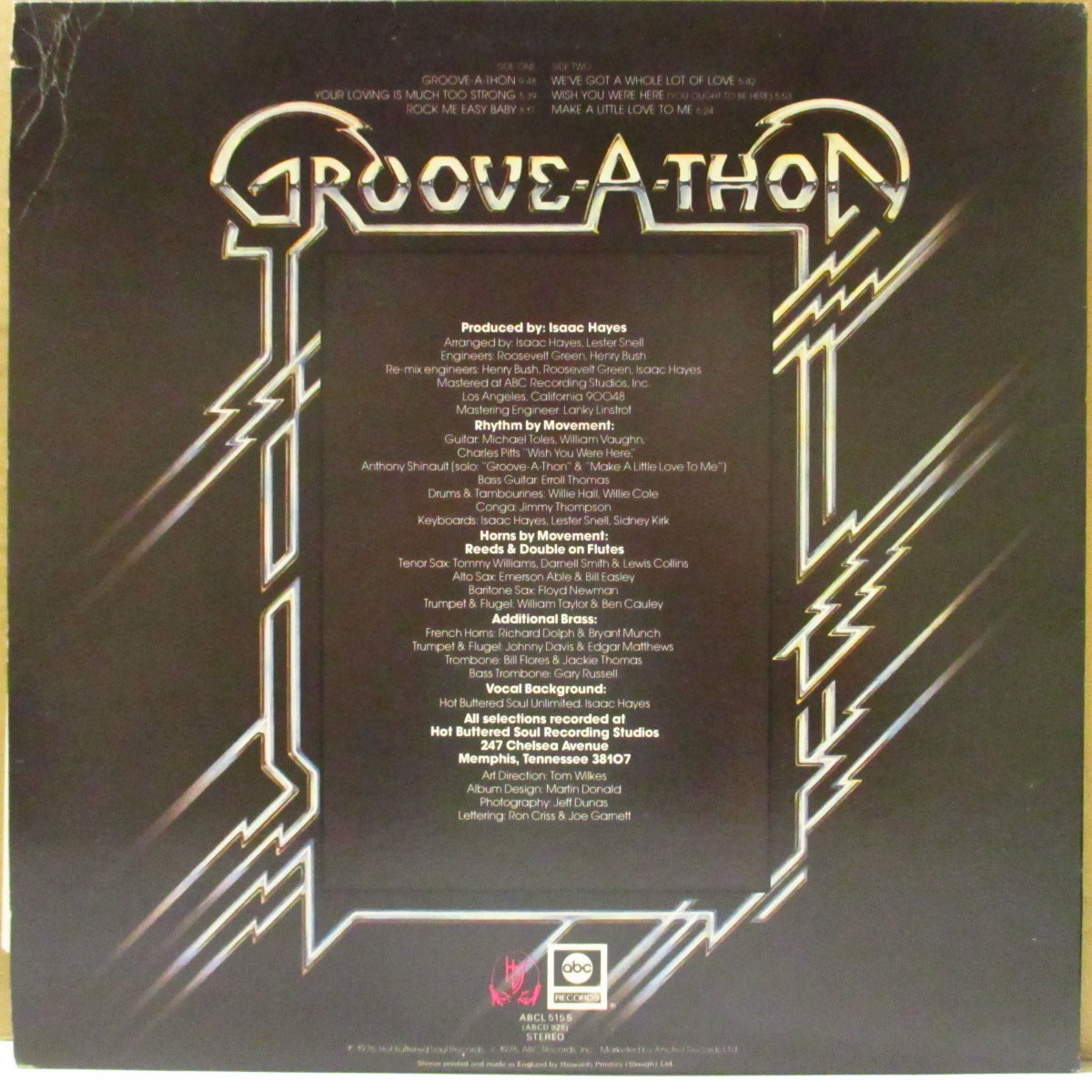 ISAAC HAYES (アイザック・ヘイズ) - Groove-A-Thon (UK '76 オリジナル・ステレオ LP /見開きジャケ) 9作目名作アルバム!