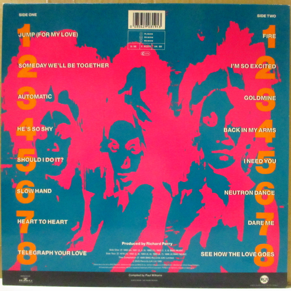 POINTER SISTERS (ポインター・シスターズ) - Jump - The Best Of The Pointer Sisters (UK-EU '89 オリジナル・ステレオ LP) LPは未再発化