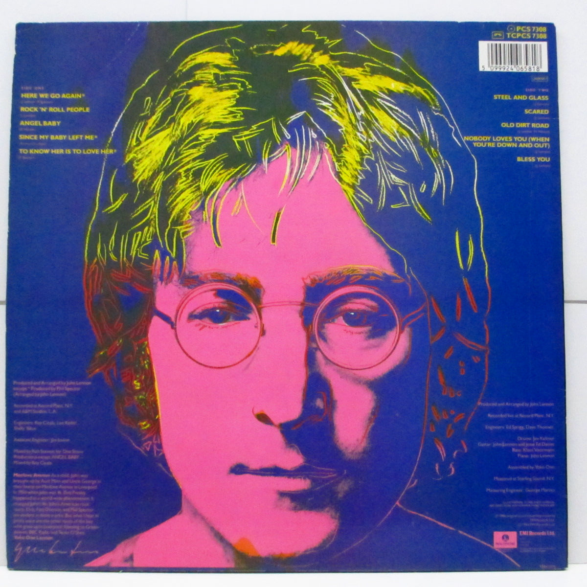 JOHN LENNON (ジョン・レノン) - Menlove Ave (UK オリジナル LP/インナー無し)