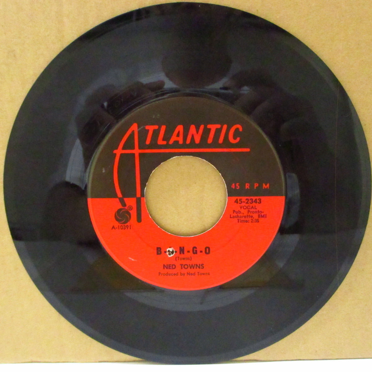 NED TOWNS (ネッド・タウンズ) - B-I-N-G-O / How Can You Baby-Sit A Man (US '66 アトランティック社再発7インチ)美メロ・ノーザン & 哀愁バラッド