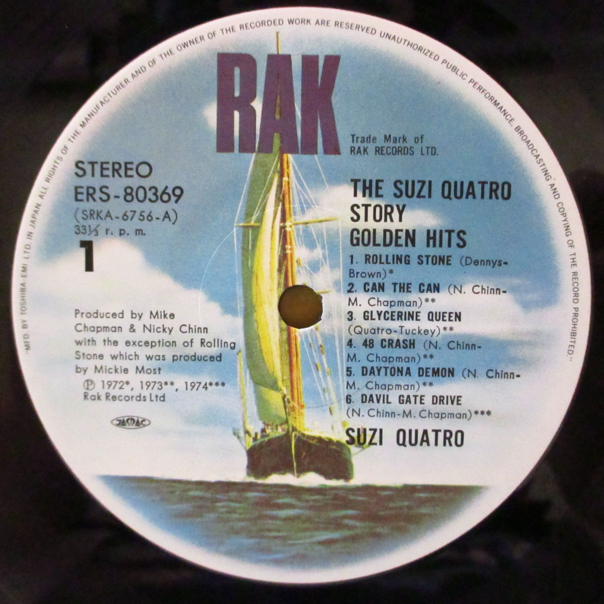 SUZI QUATRO (スージー・クアトロ) - 栄光のゴールデン・ヒッツ - The Suzi Quatro Story (Japan '75 オリジナル LP+帯, 2xインサート/光沢見開きジャケ) ベストアルバム