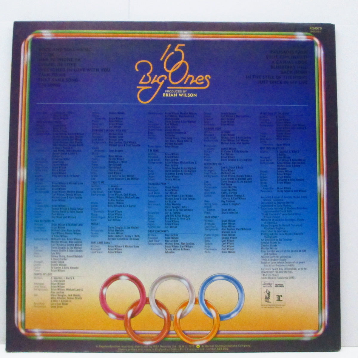 BEACH BOYS (ビーチ・ボーイズ) - 15 Big Ones (UK オリジナル LP/見開ジャケ)