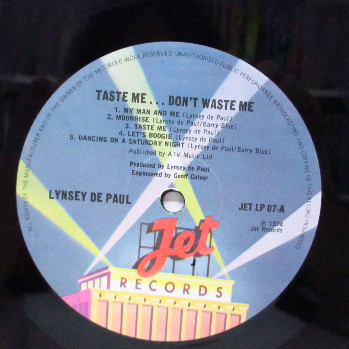 LYNSEY DE PAUL (リンジー・ディ・ポール) - Taste Me... Don't Waste Me (UK オリジナル LP#2+インサート)