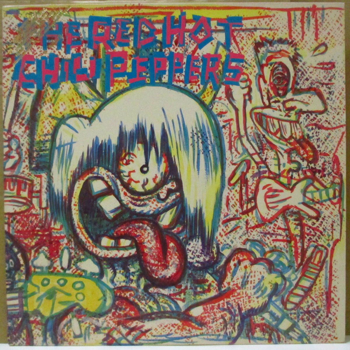 RED HOT CHILI PEPPERS (レッド・ホット・チリ・ペッパーズ) - S.T. <1st> (US オリジナル LP+ソフト紙インナー/プロモスタンプ付き光沢ジャケ)