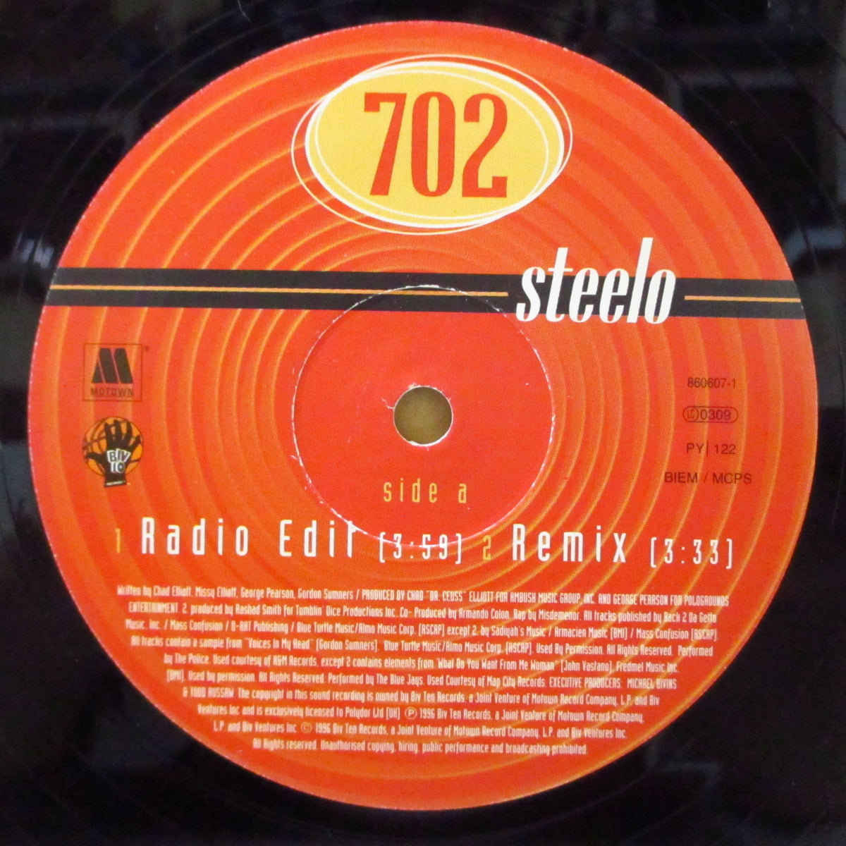 702 (セヴン・オー・ツー) - Steelo (US オリジナル5バージョン入り 12インチ) '96年シングル