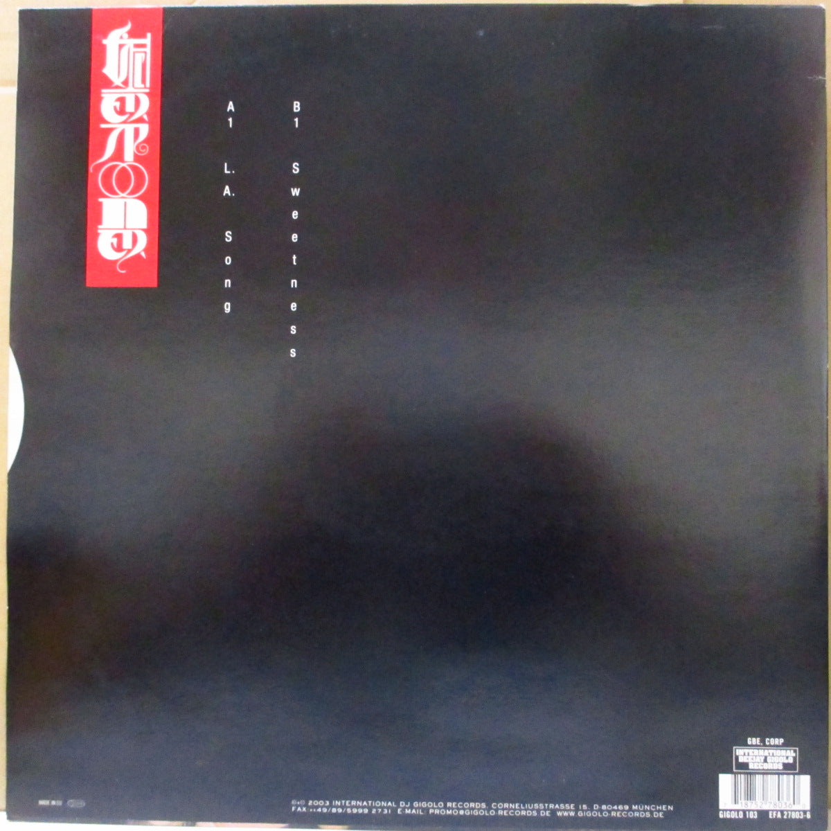 FISCHERSPOONER (フィッシャースプーナー) - L.A. Song / Sweetness (German オリジナル 12インチ) '03年シングル