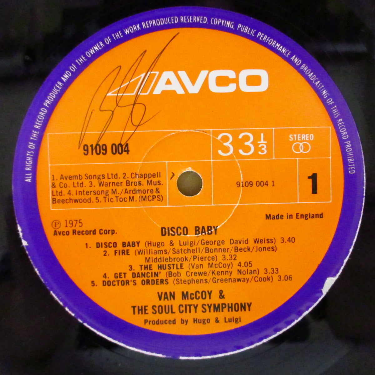 VAN McCOY (ヴァン・マッコイ) - Disco Baby (UK '75 オリジナル・ステレオ LP/両面コーティング・ジャケ) ディスコ名曲「ザ・ハッスル」他名作!