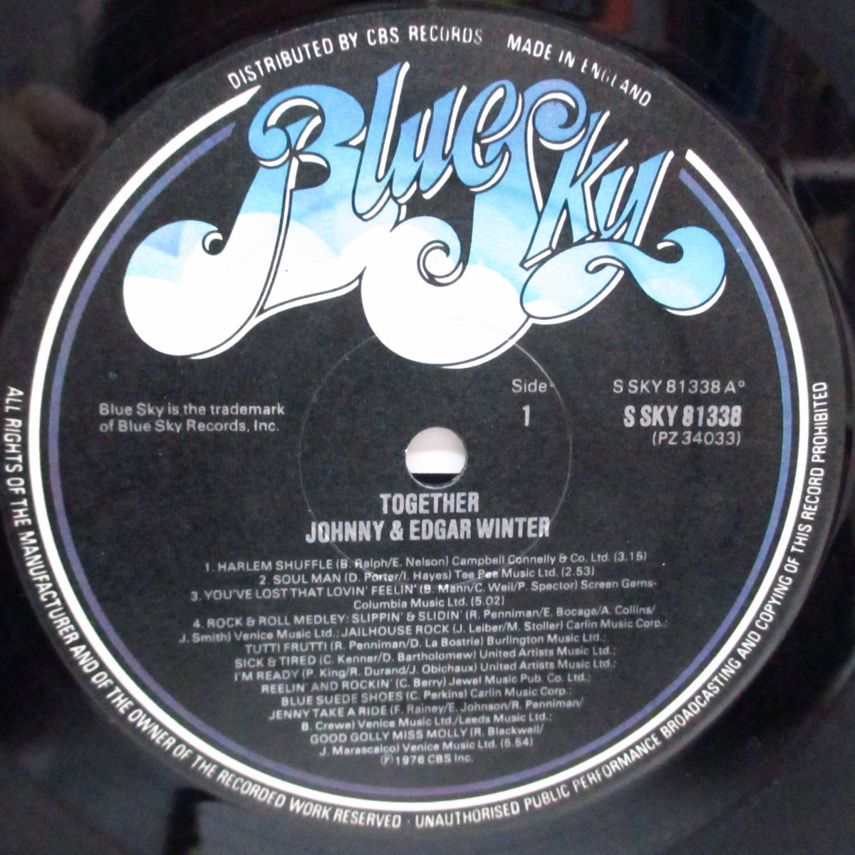 JOHNNY & EDGAR WINTER (ジョニー & エドガー・ウィンター) - Together (UK オリジナル LP+インナー)