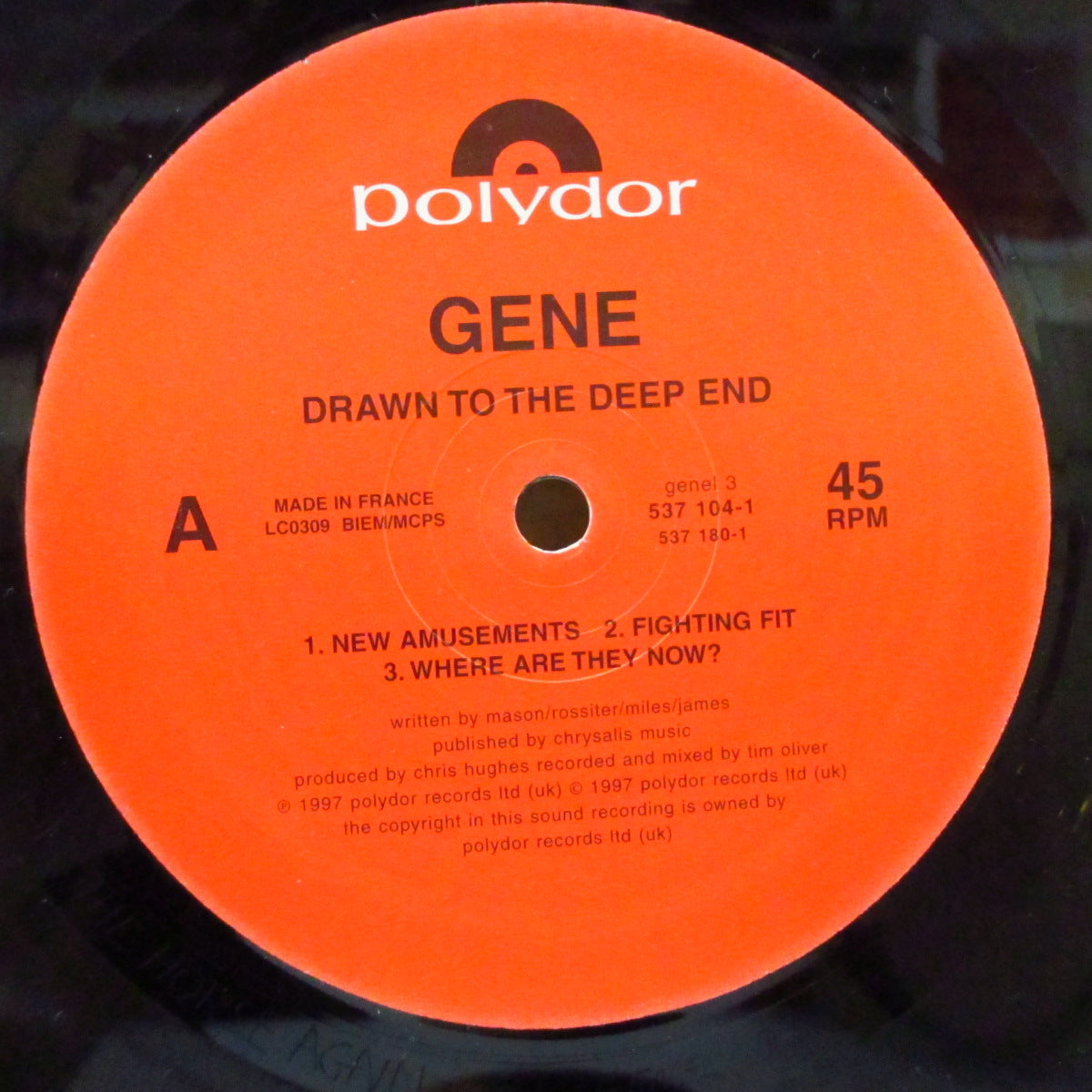 GENE (ジーン) - Drawn To The Deep End (UK オリジナル 2xLP+固紙インナー/光沢見開きジャケ) '97年2ndアルバム