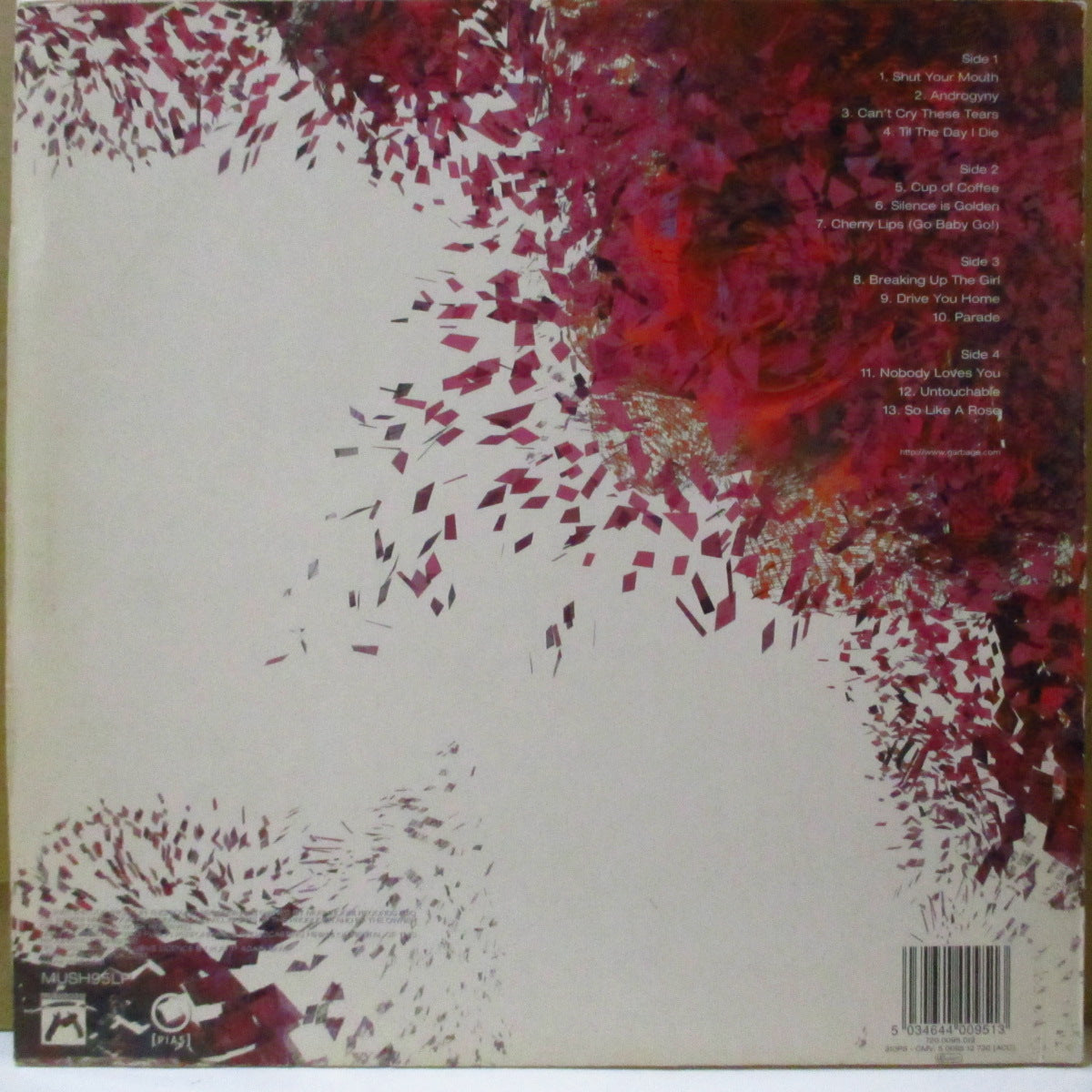 GARBAGE (ガービッジ) - Beautiful Garbage (EU オリジナル「"PIAS"ロゴありラベ」 2xLP+インサート/"PIAS"ロゴあり光沢ジャケ) '01年3rdアルバム