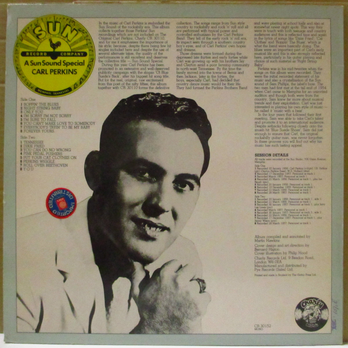CARL PERKINS (カール・パーキンス) - Sun Sound Special (UK '78 オリジナル・モノラル LP)ウラ・ベスト的内容のコンピ