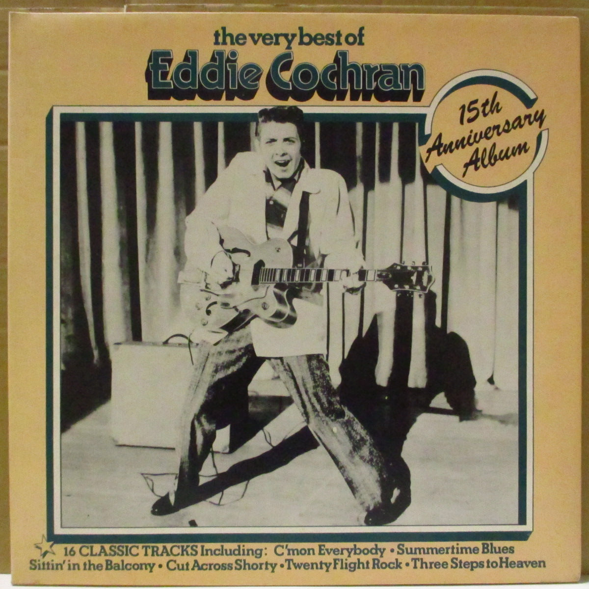 EDDIE COCHRAN (エディ・コクラン) - The Very Best of Eddie Cochran (UK '75 再発モノラル LP/見開きジャケ)ベスト全16曲!