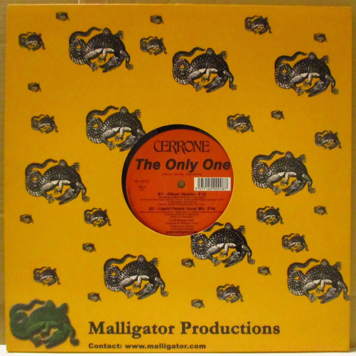 CERRONE (セローン) - The Only One - Remixed By Groove Armada (UK '03 オリジナル33回転4曲入り 12インチ/レアステッカー付き光沢ダイカットスリーブ)