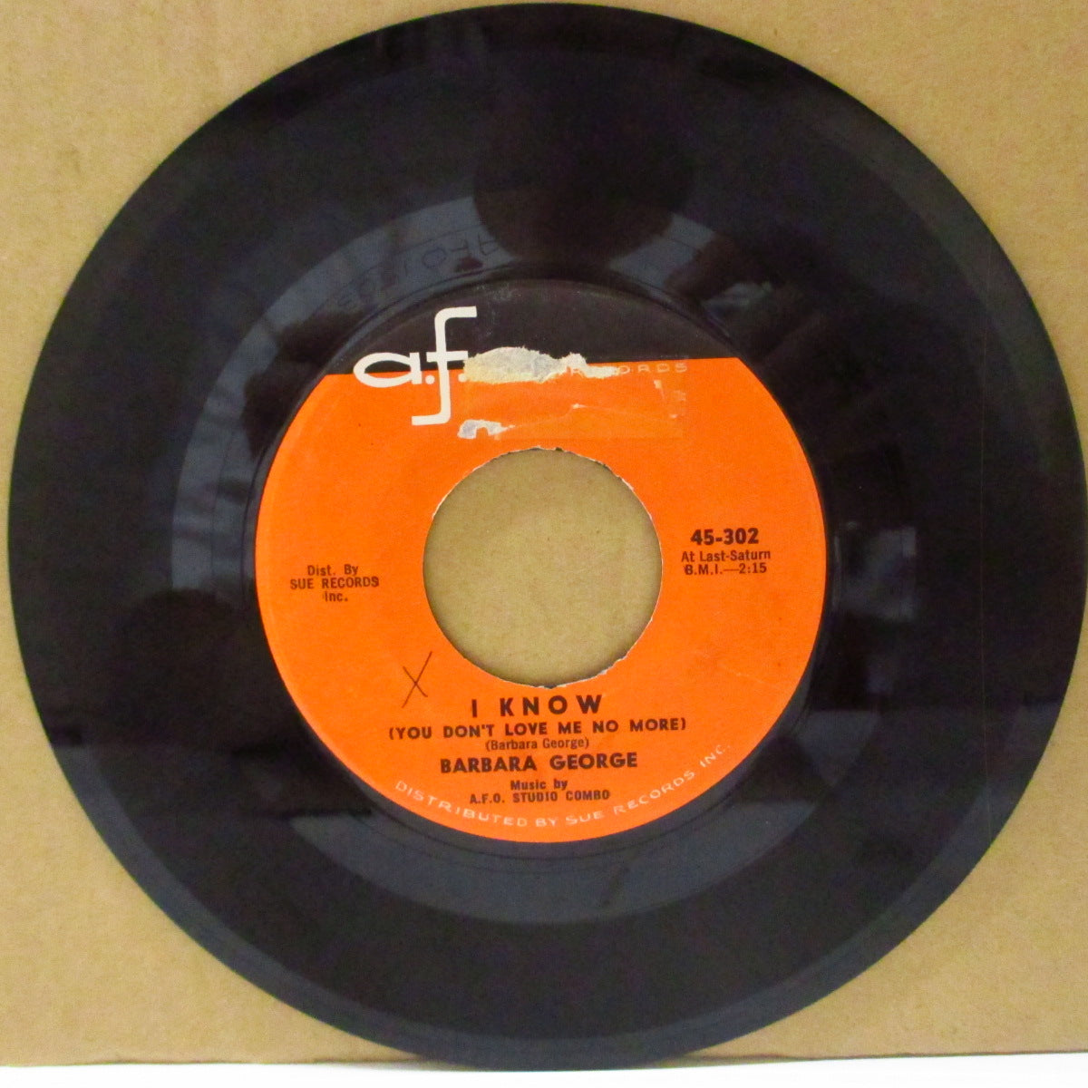 BARBARA GEORGE (バーバラ・ジョージ) - I Know / Love (Is Just A Chance You Take) (US '61 オリジナル「黒&オレンジラベ・バージョン」7インチ) ノーザンPOP名曲!