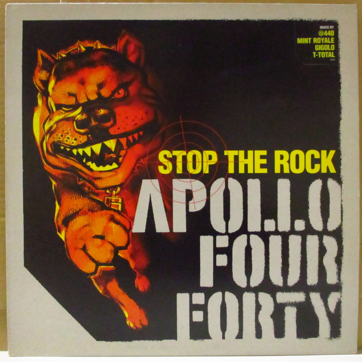 APOLLO 440 (アポロ440) - Stop The Rock (UK '99 オリジナル33回転4曲入り 12インチ/レアステッカー付き光沢ジャケ)