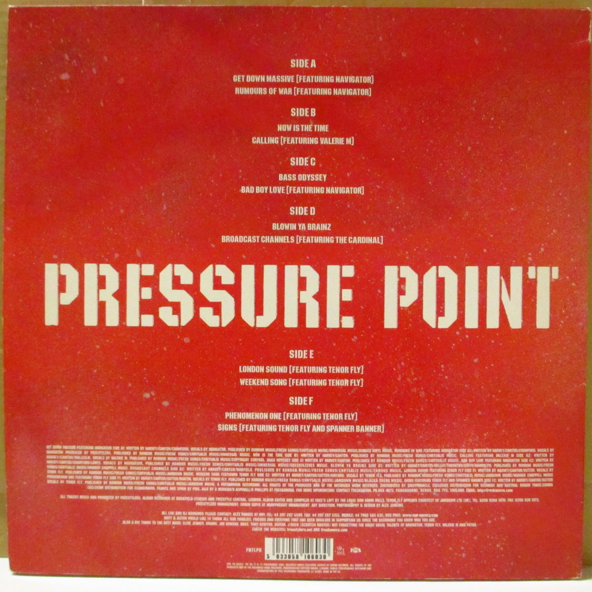 FREESTYLERS (フリースタイラーズ) - Pressure Point (UK '01 オリジナル 3xLP+3x固紙インナー) 2ndアルバム