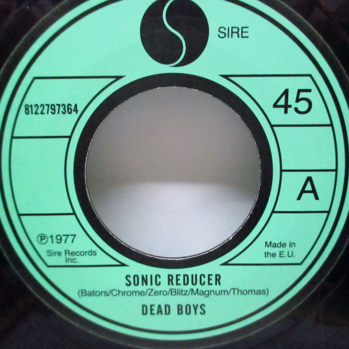 DEAD BOYS (デッド・ボーイズ) - Sonic Reducer +2 (UK & EU 「RSD 2012」再発 7"/ステッカー付きカンパニースリーブ)