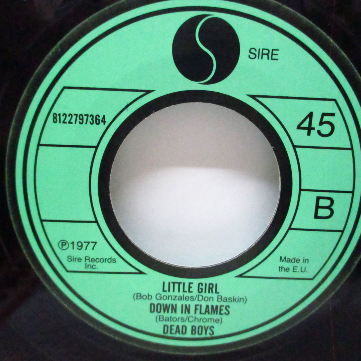 DEAD BOYS (デッド・ボーイズ) - Sonic Reducer +2 (UK & EU 「RSD 2012」再発 7"/ステッカー付きカンパニースリーブ)