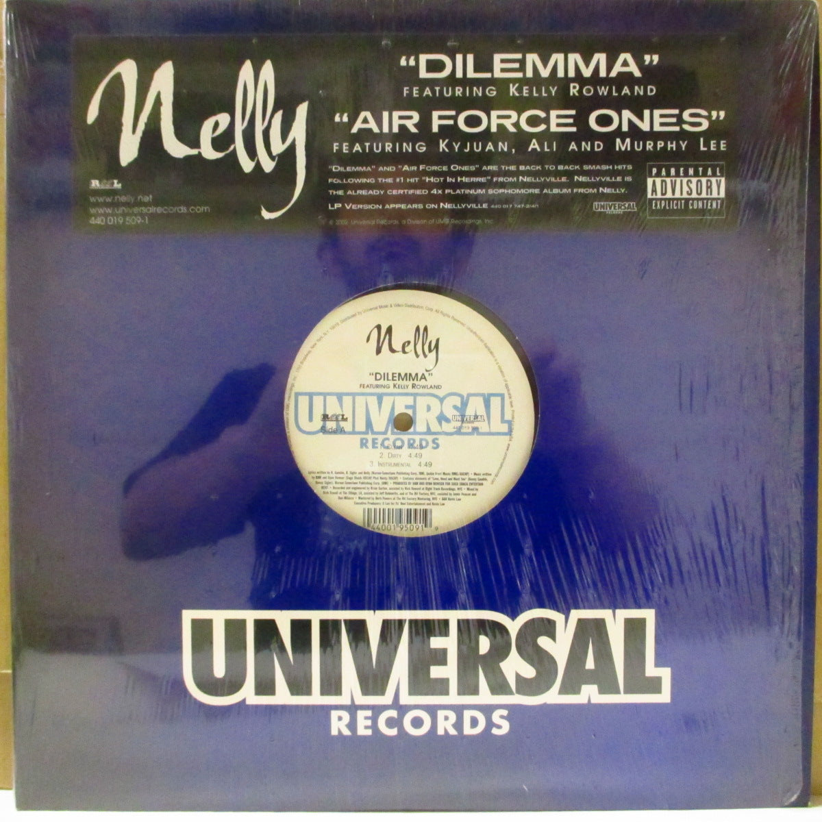 NELLY Featuring KELLY ROWLAND (ネリー / ケリー・ローランド) - Dilenma (US '02 オリジナル33回転6曲入り 12インチ/レアステッカー付きダイカットスリーブ)