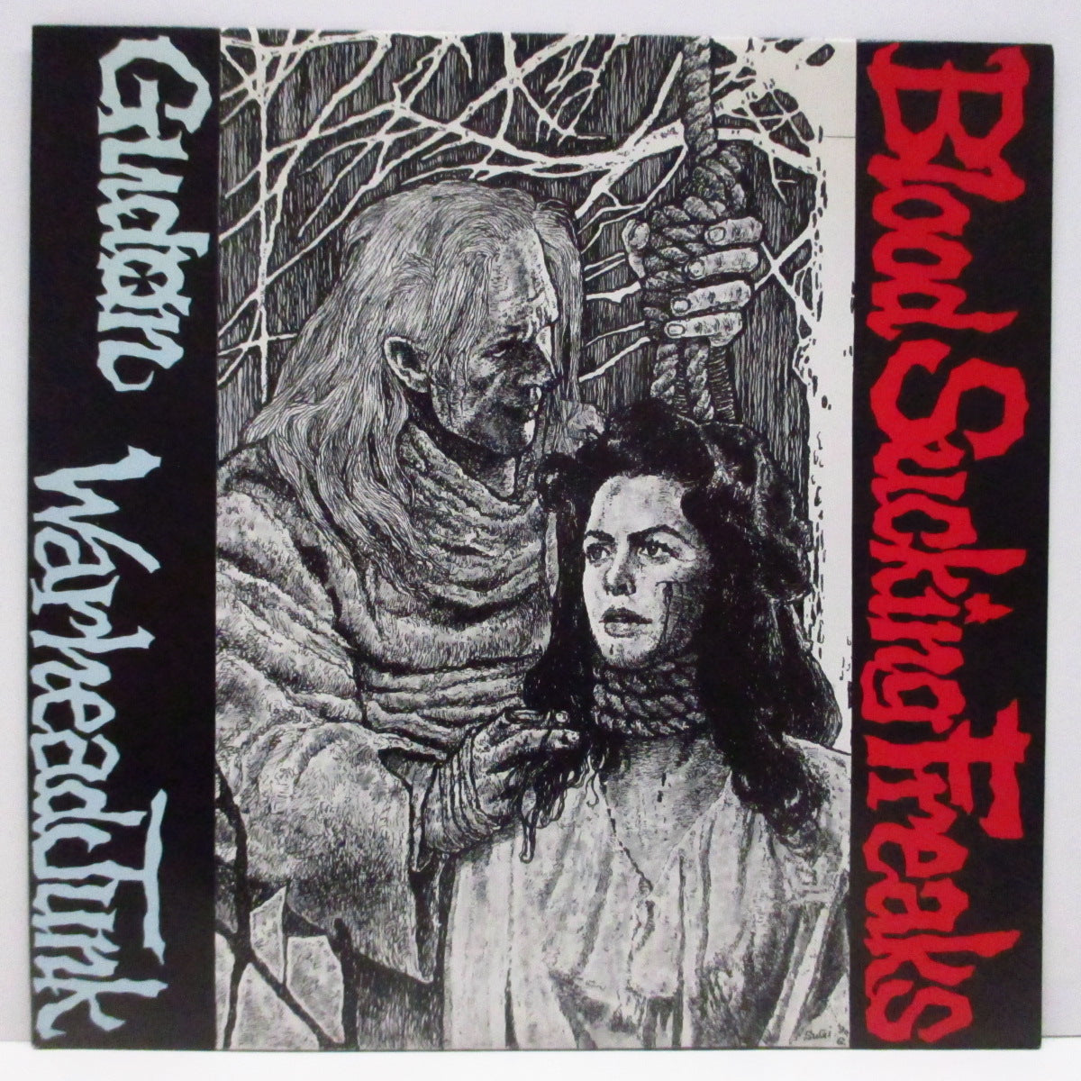 GUDON / WARHEAD JUNK (愚鈍 / ウォーヘッド・ジャンク) - Blood Sucking Freaks (Japan '91 オリジナル 7曲入り7"/光沢ソフト紙ジャケ)