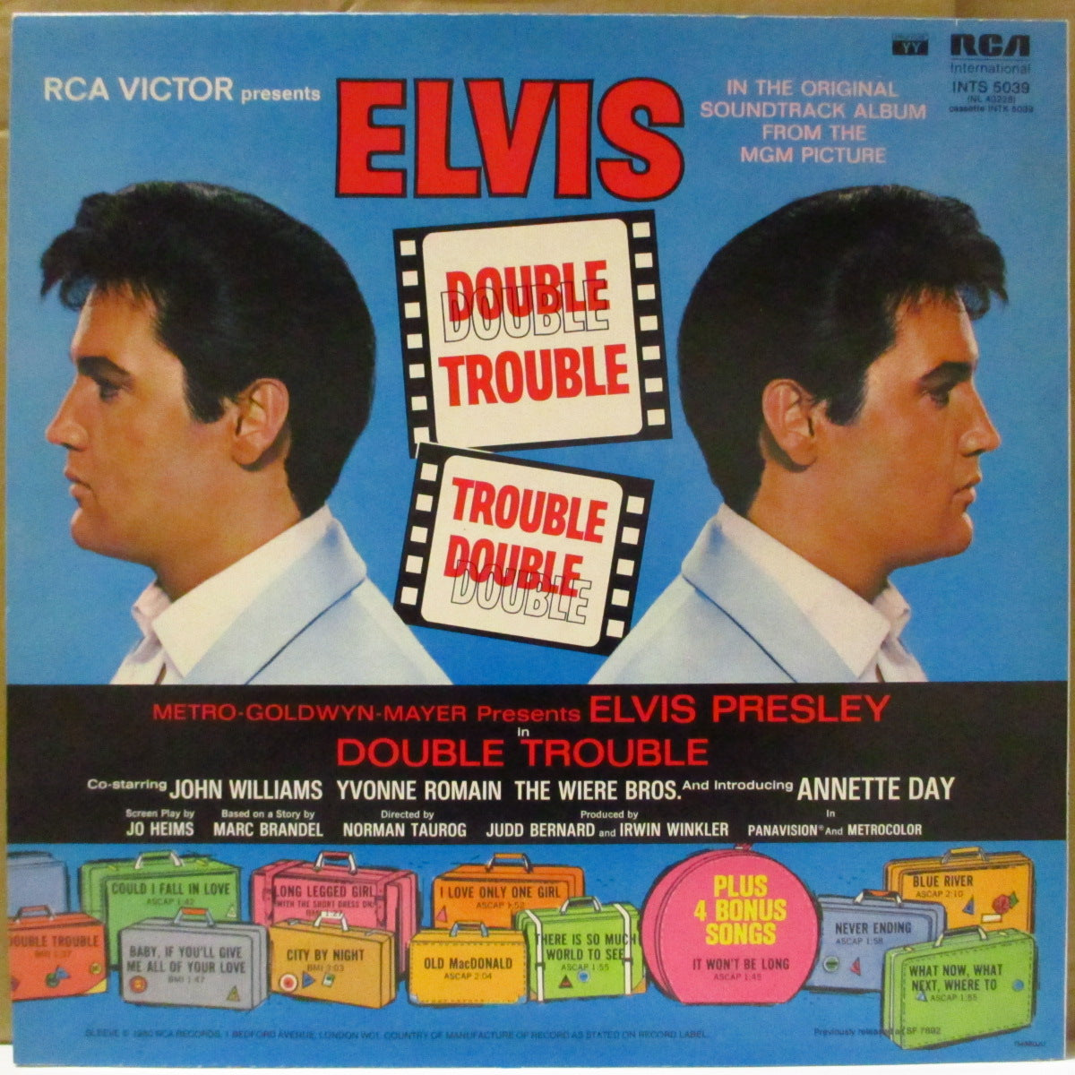 ELVIS PRESLEY (エルヴィス・プレスリー) - Double Trouble (UK '80 再発「グリーン・レーベル」 ステレオ LP)主演同名映画サントラ