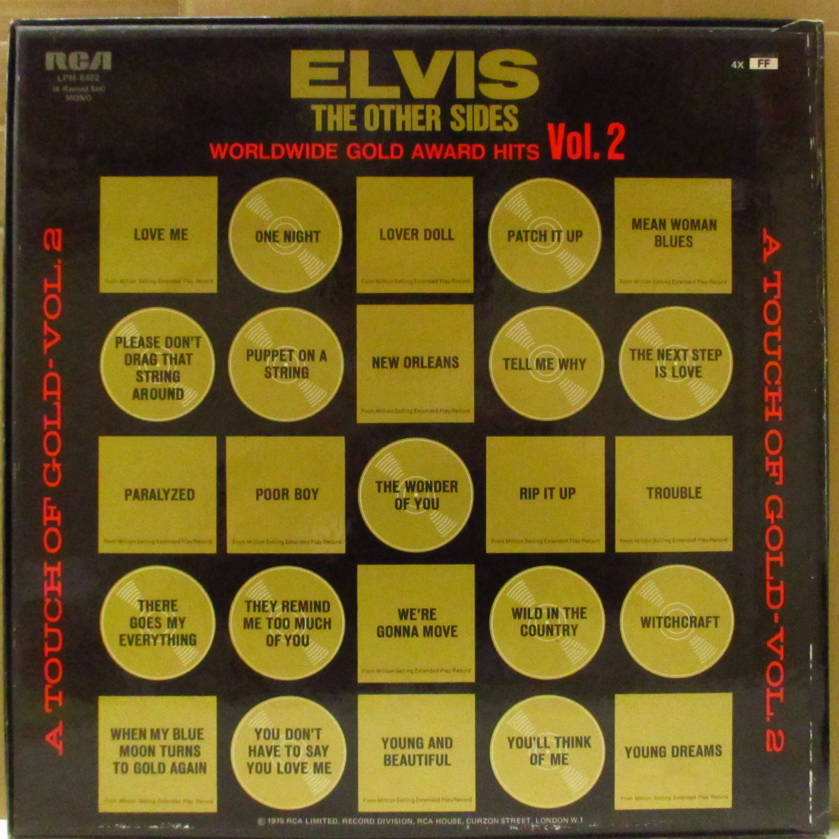 ELVIS PRESLEY (エルヴィス・プレスリー) - The Other Sides - Worldwide Gold Award Hits - Vol. 2 (UK '75 オリジナル・モノラル LPx4枚組ボックス・セット) ベスト・ボックス第2弾