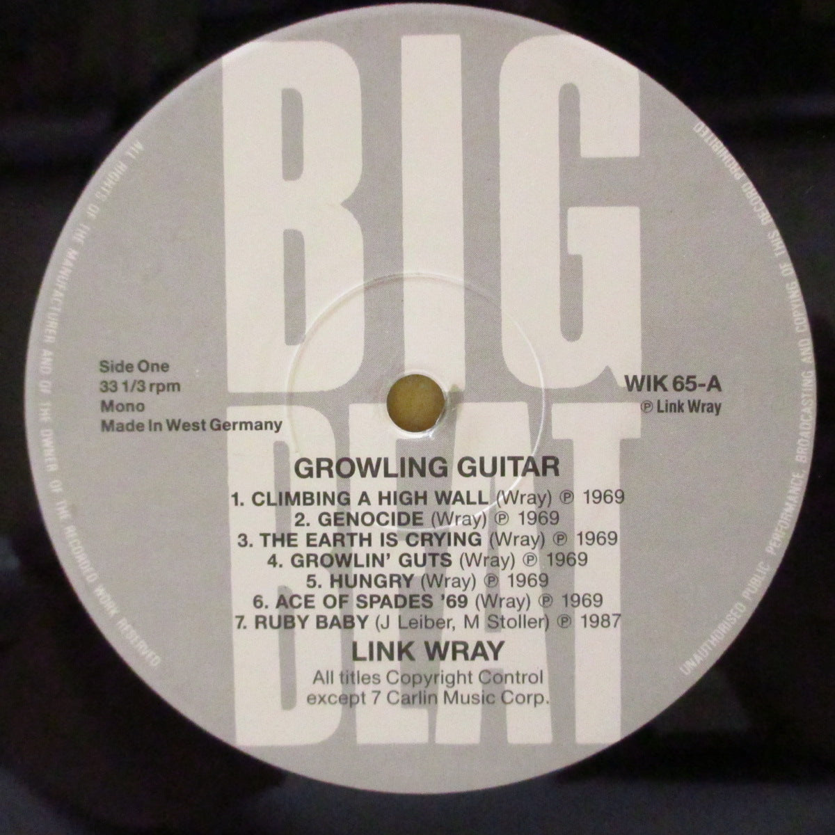 LINK WRAY (リンク・レイ) - Growling Guitar (UK '87 オリジナル・モノラル LP) レアトラック・コンピ!