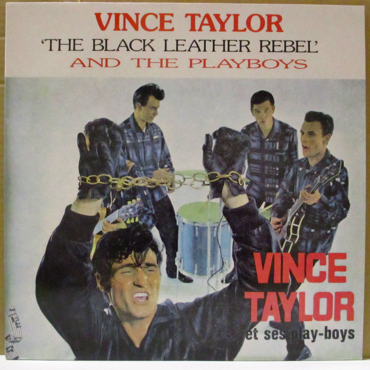 VINCE TAYLOR & THE PLAYBOYS (ヴィンス・テイラー) - The Black Leather Rebel (Eu 90's テスト・プレス白ラベ LP)英国ロッカー黄金期ベスト16曲!
