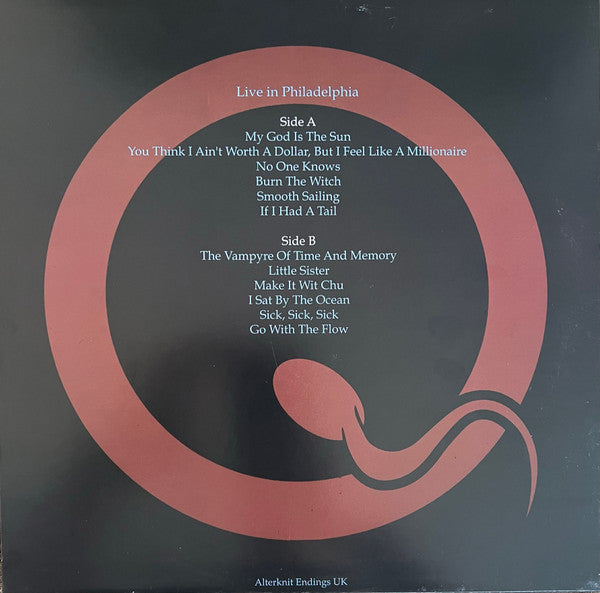 QUEENS OF THE STONE AGE (クイーンズ・オブ・ザ・ストーン・エイジ) - Live In Philadelphia (UK 限定「パープルヴァイナル」 LP/NEW) ライブアルバム