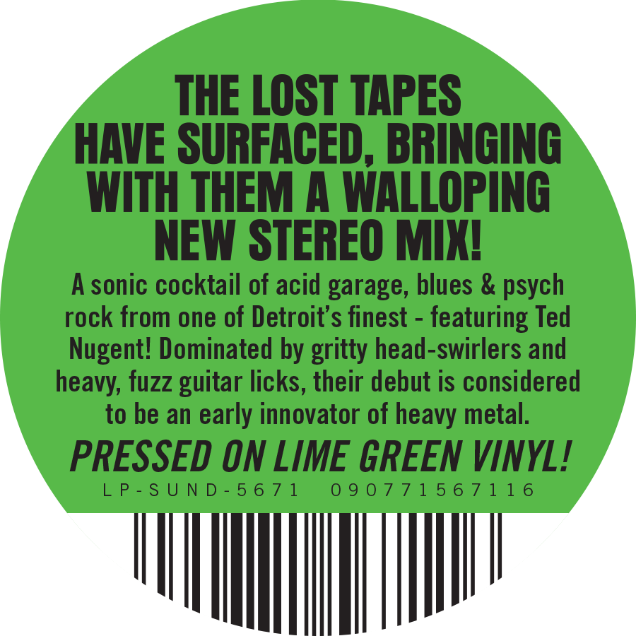 AMBOY DUKES (アンボイ・デュークス) - S.T. <1st Album> (US サンデイズド社限定リマスター再発「グリーン VINYL」ステレオ LP / New) テッド・ニュージェント在籍激烈パンク'67年デビュー・アルバム