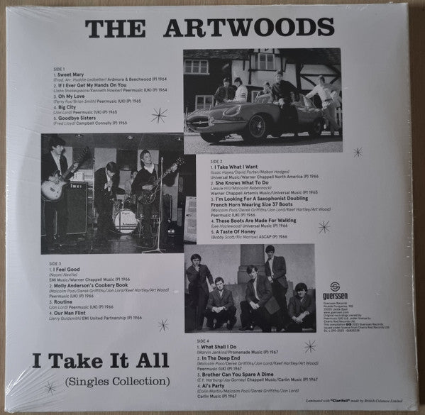ARTWOODS (ジ・アートウッズ) - I Take It All (EU 限定リリース・アナログ 2xLP/New)