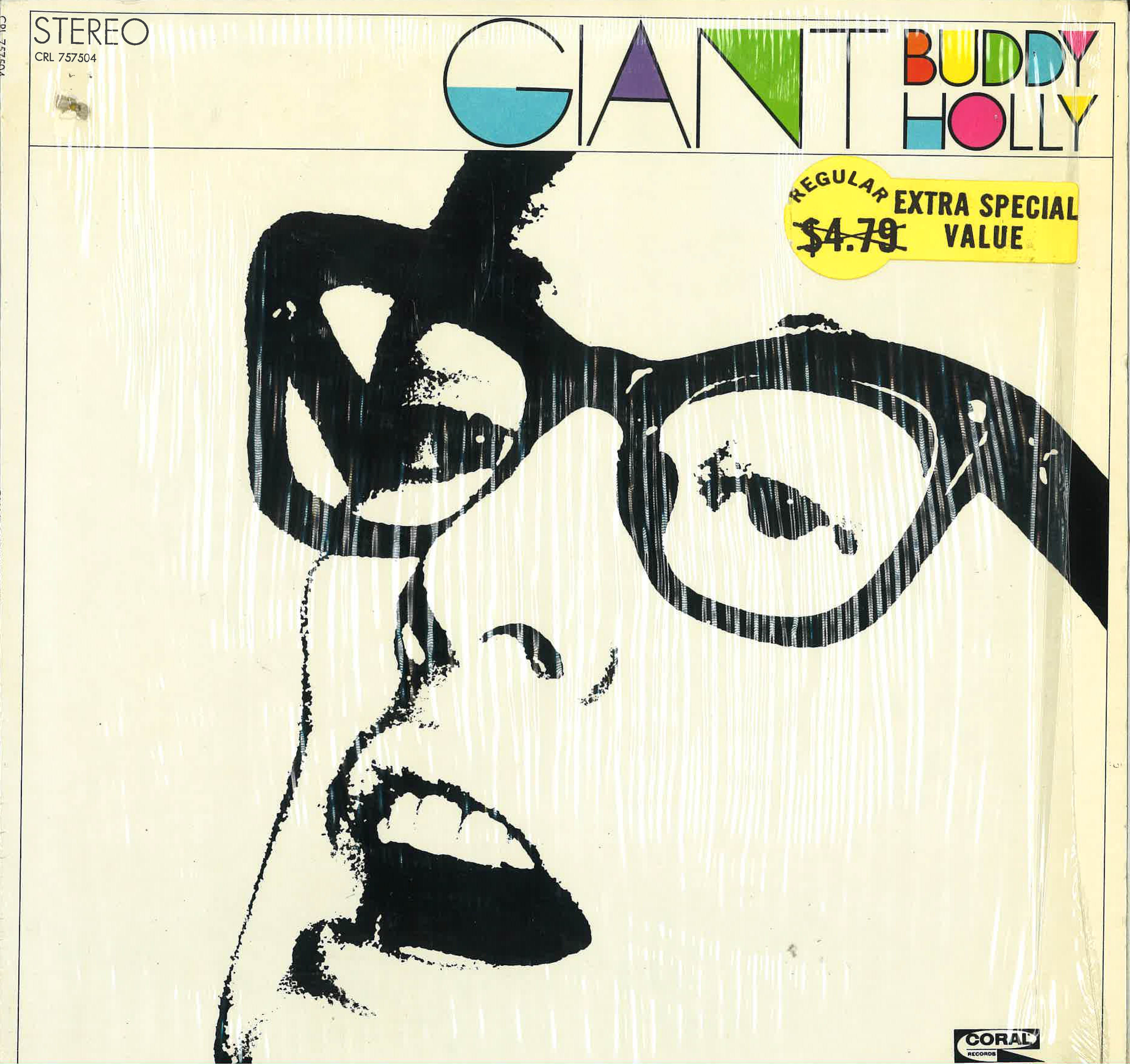 BUDDY HOLLY (バディ・ホリー) - Giant (US 初回「MCAクレジット黒・虹ラベ」オリジナル・ステレオ LP)