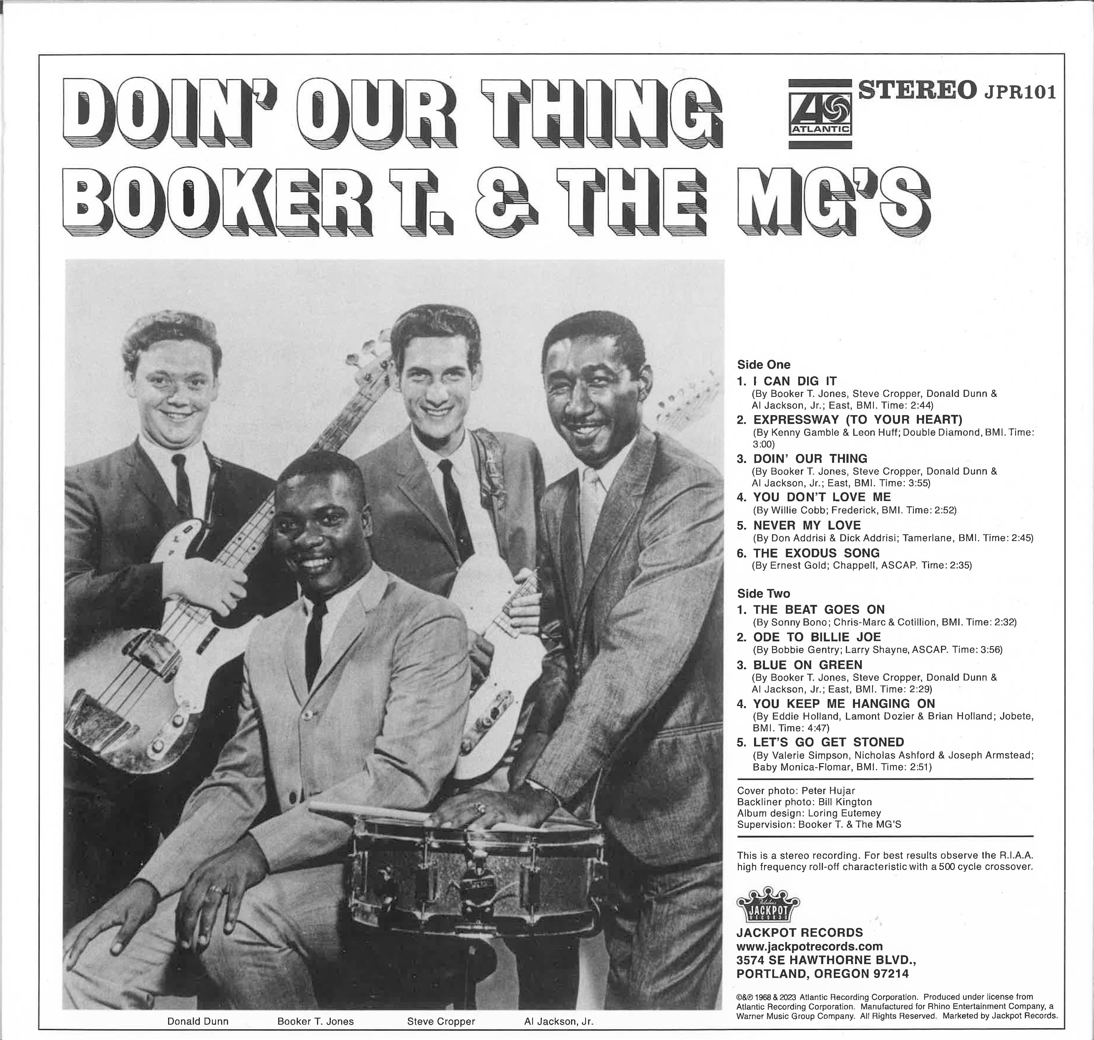 BOOKER T.& THE MG’S (ブッカーT&MG'S) - Doin' Our Thing (US 1000枚限定「イエロー VINYL」正規再発ステレオ LP/New) '68年MODソウル名作6作目アルバム!