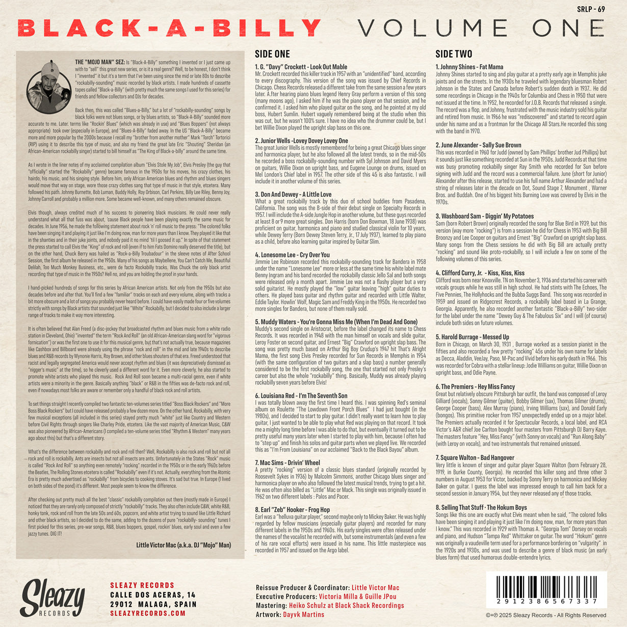 V.A. (50's & 60's ブラック・ロックンロール・コンピ) - Black-a-Billy Vol. 1 (スペイン限定 アナログ LP/ New)
