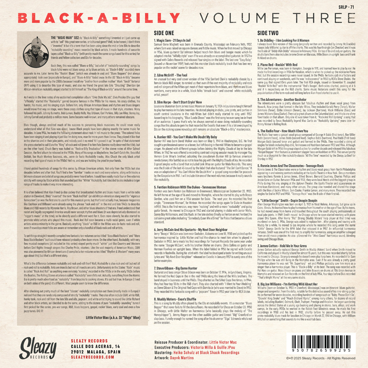 V.A. (50's & 60's ブラック・ロックンロール・コンピ) - Black-a-Billy Vol. 3 (スペイン限定 アナログ LP/ New)