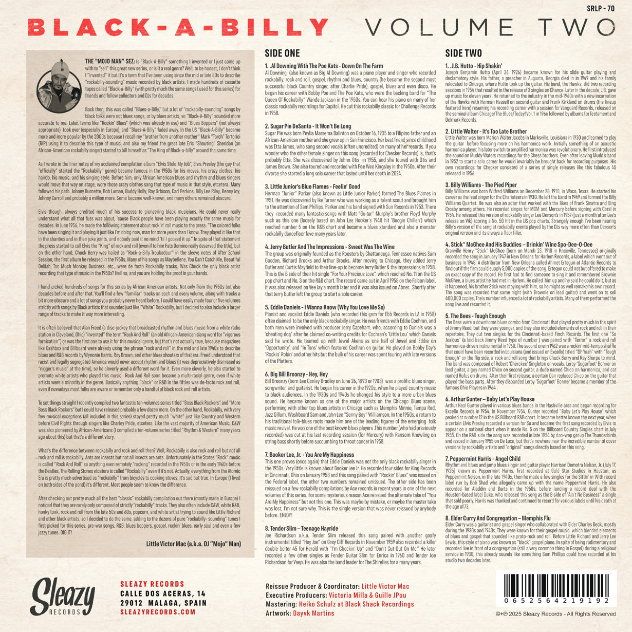 V.A. (50's & 60's ブラック・ロックンロール・コンピ) - Black-a-Billy Vol. 2 (スペイン限定 アナログ LP/ New)
