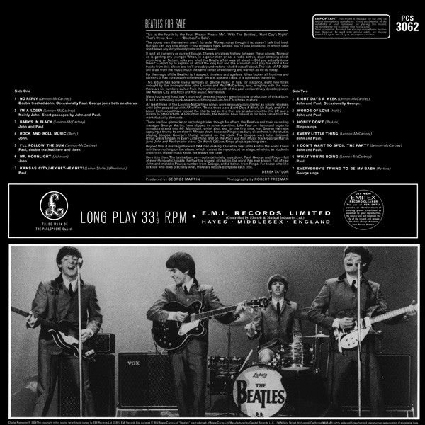 BEATLES (ビートルズ) - Beatles For Sale (UK-EU 限定リマスター再発 180g ステレオ LP/New)'64年全英1位4作目アルバム