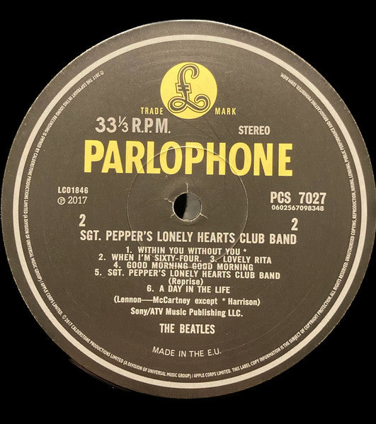 BEATLES (ビートルズ) - Sgt Pepper's Lonely Hearts Club Band (EU 限定リマスター再発 ステレオ LP/New) )'67年8作目