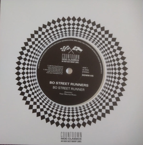 BO STREET RUNNERS (ボ・ストリート・ランナーズ) - Bo Street Runner / Baby Never Say Goodbye (UK 限定再発「ホワイト VINYL」7インチ/New) 英国R&B-MODビート・レジェンド'64年-'65年名曲カップリング!