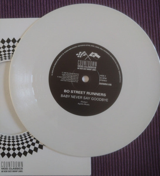 BO STREET RUNNERS (ボ・ストリート・ランナーズ) - Bo Street Runner / Baby Never Say Goodbye (UK 限定再発「ホワイト VINYL」7インチ/New) 英国R&B-MODビート・レジェンド'64年-'65年名曲カップリング!