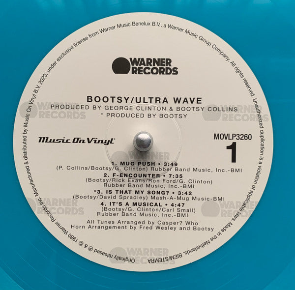 BOOTSY COLLINS (ブーツィー・コリンズ) - Ultra Wave (EU M.O.V社 1000枚限定復刻再発「ライトブルー VINYL」180g ステレオ LP/New)