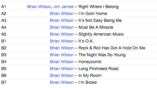 BRIAN WILSON (ブライアン・ウィルソン) - サントラ:Long Promised Road (Worldwide 限定リリース「黒盤 LP/New)