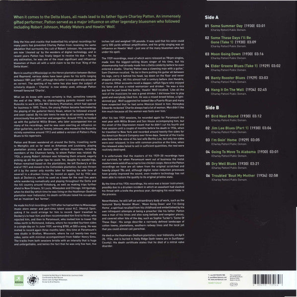 CHARLEY PATTON (チャーリー・パットン) - The Rough Guide To Charley Patton (Father Of The Delta Blues) (EU 限定プレス LP/New)