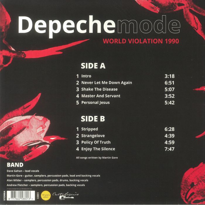 DEPECHE MODE (デペッシュ・モード) - World Violation 1990 - Live (Dutch 限定180グラム重量 LP/NEW) ライブアルバム