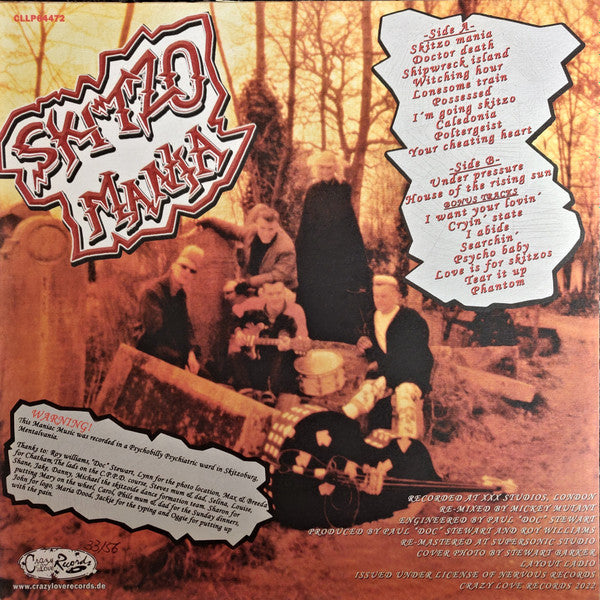 SKITZO (スキッツォ) - Skitzo Mania (German 限定復刻再発 LP/NEW)