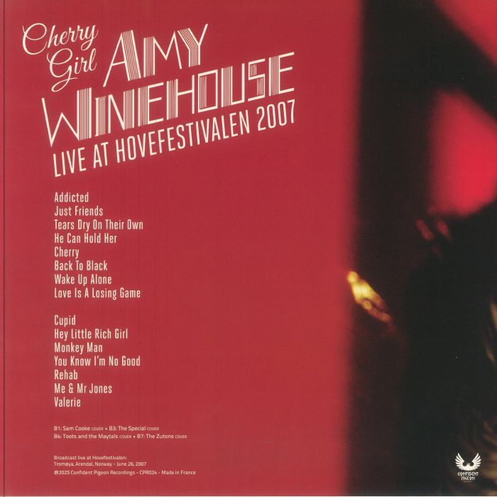 AMY WINEHOUSE (エイミー・ワインハウス) - Cherry Girl - Live At Hovefestivalen 2007 (France 限定リリース LP/NEW) '07年ノルウェー録音ライブアルバム